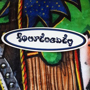 fourtwenty Fourtwenty 420 Blue White Vinyl Decal Sticker 9" Hippie Cannabis Mota